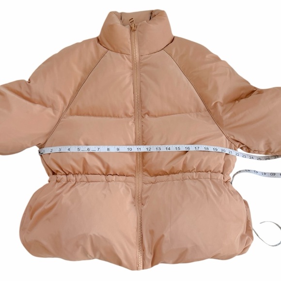 GANNI Whitman Puffer Down Jacket Peach Beige EU 38 US 6 - Picture 11 of 13